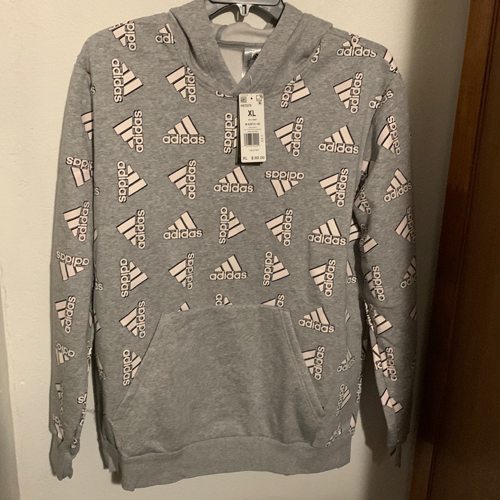Adidas hoodie XL Gray